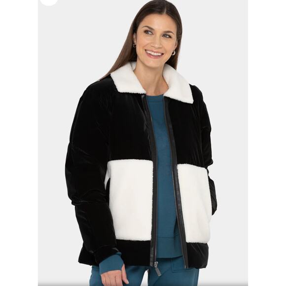 NEW Peace Love World BLACK LABEL SHOWSTOPPER COAT Puffer w/ Sherpa- M - Picture 1 of 10
